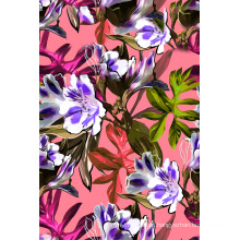 Flores coloridas impressas tecido para Swimwear (ASQ089)